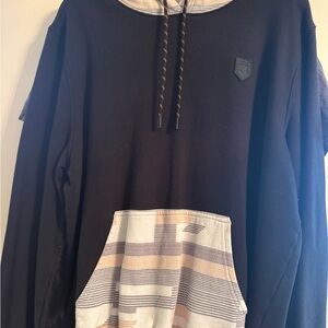 Stylish Black and Patterned Women's Hoodie